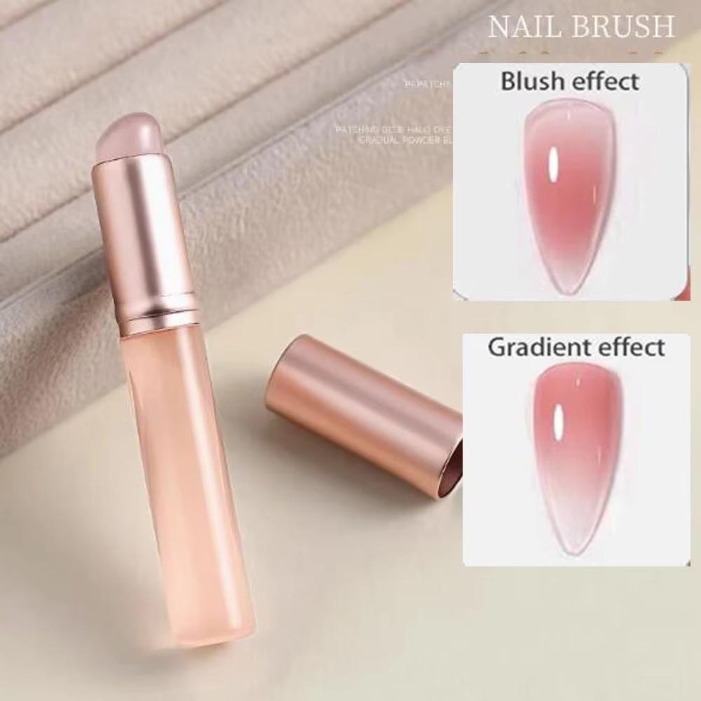 New Silicone Nail Art Brush Soft Mirror Effect Manicure Tool Reusable Smudge Brush Salon
