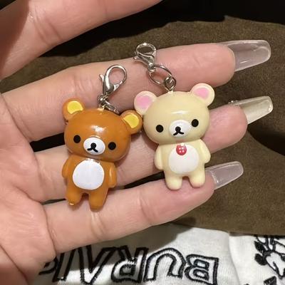Clothing Jewelry Cute Bear Keychain Mini Cartoon Lobster Clasp Charm for School Bag
