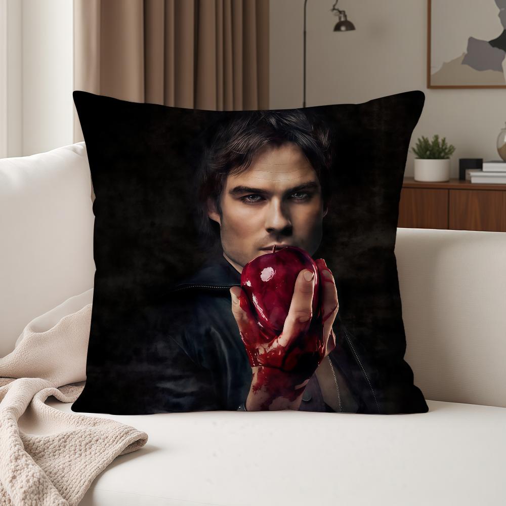 TV The Vvampire Ddiaries Damon Salvatore Pillow Case Suitable For Bedrooms Living Rooms Cars Home Decoration
