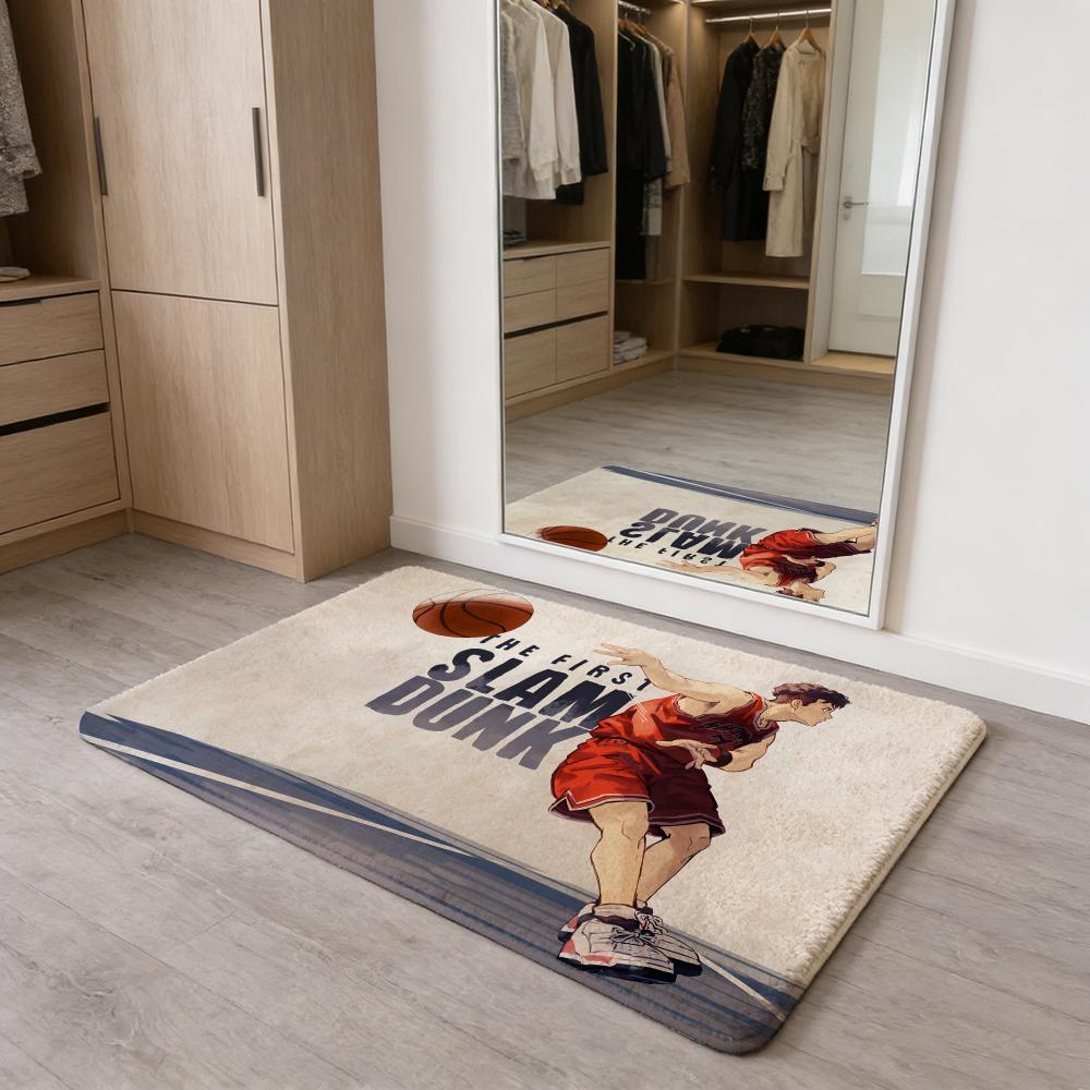 

Classic anime THE FIRST SLAM DUNKS Floor Mat Flannel Door Mat Non-Slip Absorbent Washable Indoor Home Rug 40x60cm