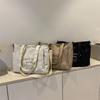 Shoulder bag, simple and fashionable printed tote bag, large capacity, daily commuting versatile underarm bag