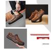 Plus Size Men's Casual Spring Leather Low-Top Shoes, Trendy Hand-Stitched and Breathable, Sizes 47-48