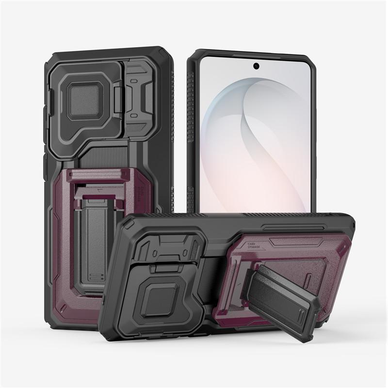

Armor Shockproof Bracket Cover for Iphone 17 Pro Max Iphone17 Air 5G Wallet Card Slots Credit Card Stand Holder Case For iphone 17