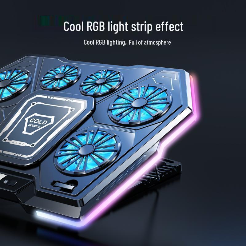 Premium Dual-System Gaming Laptop Cooler with Semiconductor Fan