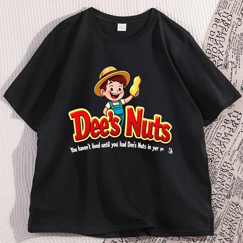 Love Dees Nuts Printed T Shirt Causal Fashion Printed Cotton Tshirt Round Neck Short Sleeve Tee Oversized Tshirt Clothing