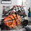 1Pc Basketball Print Flannel Blanket, High Quality Comfortable for All Seasons, Home Decor, Warmth and Comfort, Perfect for Christmas Gifts