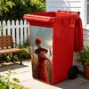 Dustbin Sticker Funny Cartoon Animal Wheelie Bin Decal Self Adhesive Cute Monkey Chicken Cat Sticker for Door Trash Cans Bins Driveway Garden Patio