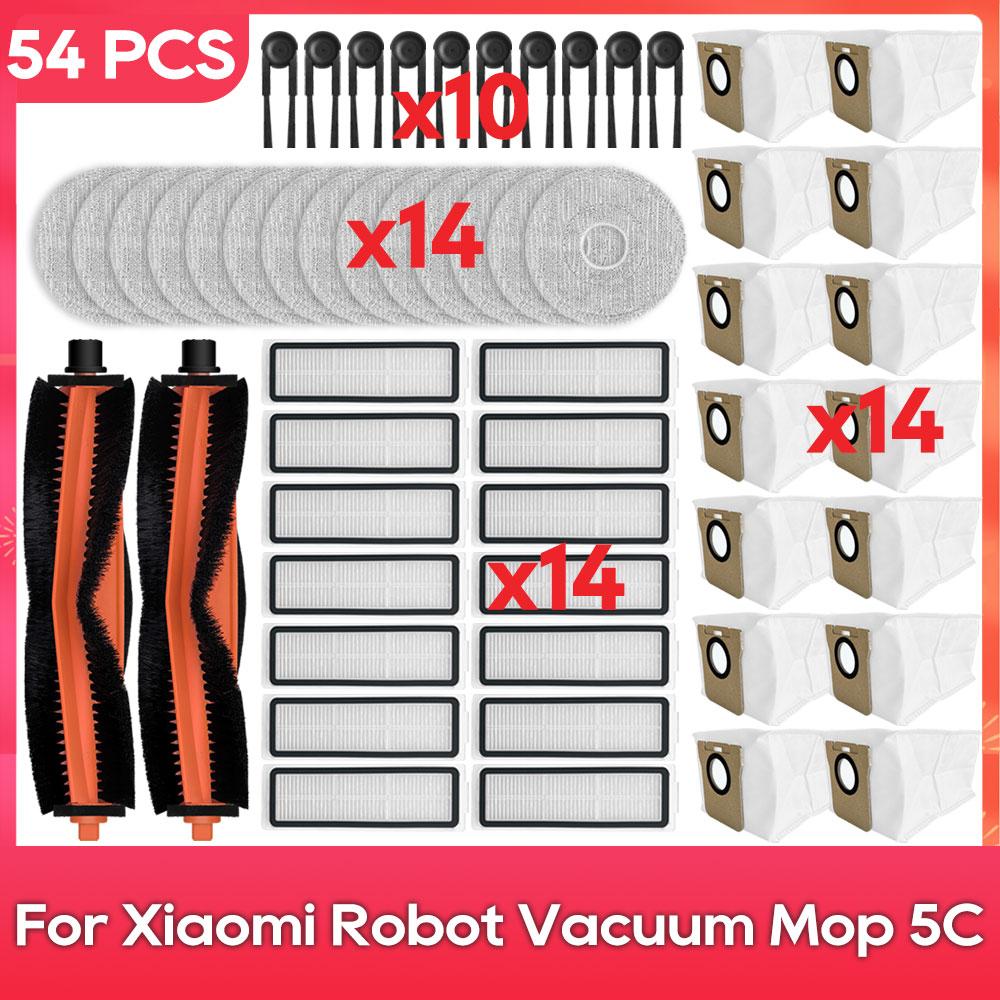 Fit For ( Xiaomi Robot Vacuum Mop 5C / OV42CN ) Main Side Brush Filter Mop Dust Bag Robot Vacuum Cleaner Part Accessories