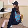 JIYUTOR Long Sleeve Loose Round Neck Pullover Plus Oversized English Stylish Korean Loose Fleece Size Women's Sweatshirt, Fit, Hoodie, Size,