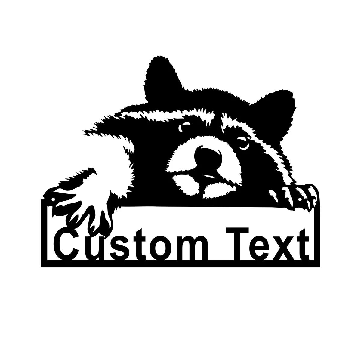 

Custom Raccoon Metal Wall Art, Personalized Raccoon Head Sign, Raccoon Face Wall Decor Hanging