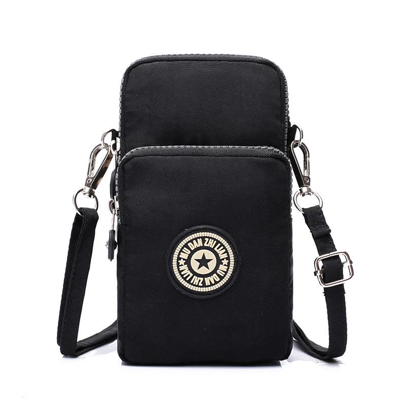 Korean Style Crossbody Phone Bag: Women's Cloth Pouch with Neck Strap, Sports Armband, and Wrist Coin Purse