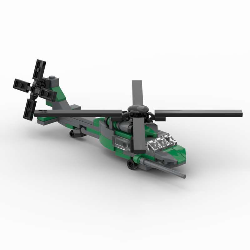 Moc Building Blocks Military Combat Aircraft Assembly Black Hawk Apache Helicopter Boys' Toy Small Particles Educational Gift