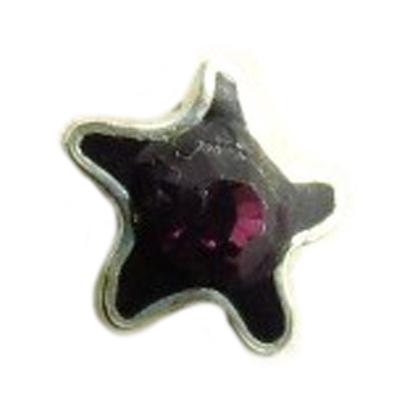 [G2131] - Purple 'Star' Silver Stud