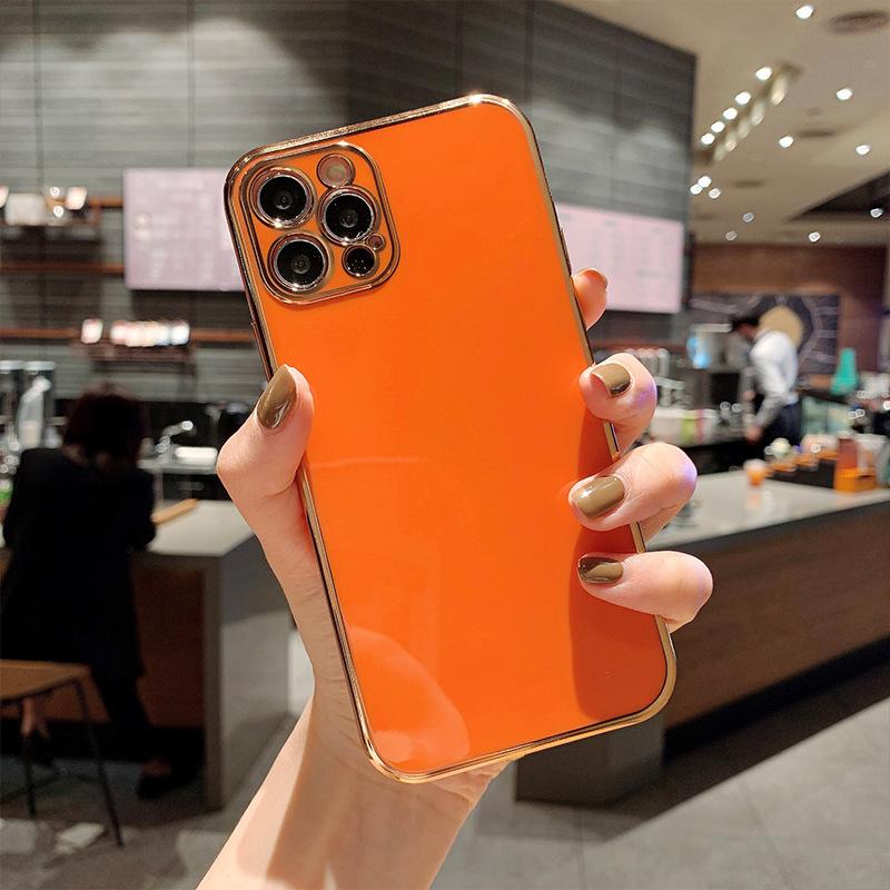 Candy Color 6D Electroplating Is Suitable for iPhone17ProMax Apple 16/15 Solid Color Fine Hole Silicone Mobile Phone Case X