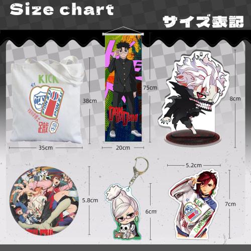 Dandadan Goods Okarun Momo Lucky Bag Set Badge Acrylic Stand Backpack Wall Hanging Birthday Gift (A)