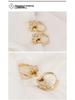 Diamond-Studded Rubik's Cube Earrings - Geometric Korean Design, Luxury Women’s Niche Accessory