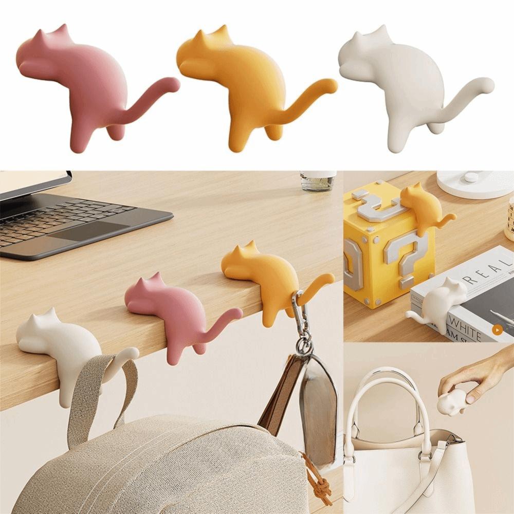 Punch-free Cat School Bag Hook Seamless Bag Organizer Holder New Bag Hook