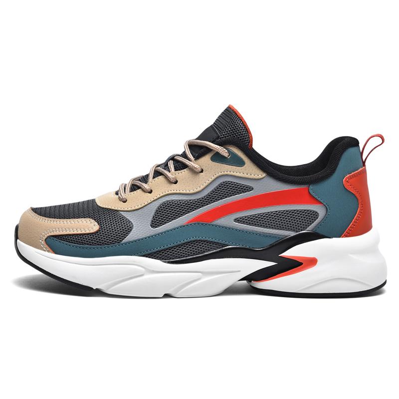 Athletic Shoes For Men Running Shoes Anti-Skid Breathable Daily Walking Footwear Plush Comfort Outside Non Slip Lace Up Tennis Athletic Shoes