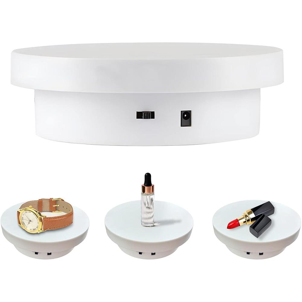 Motorisierter drehbarer Ausstellungsständer Automatische drehende Plattform USB-Aufladung Schmuck-Ausstellungsständer Batteriebetrieben für Live-Videos