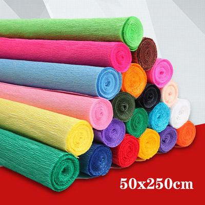 Rotolo di carta crespa colorata 50x250cm Carta crespa stropicciata origami Artigianato fai da te Fiori Decorazione Carta da regalo Artigianato
