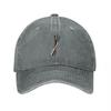 Vintage Crossed Arrows Logo Washed Cotton Baseball Cap Classic Dark Gray Adjustable Fit Unisex Streetwear Style Hat
