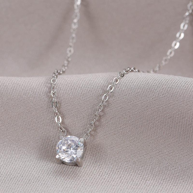 Titanium steel diamond necklace women's niche design collarbone chain exquisite light luxury jewelry