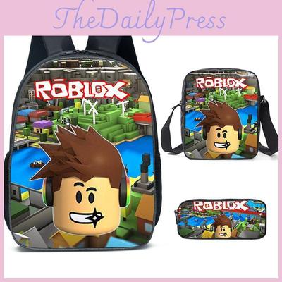 Sac à dos Roblox spacieux 20-35l en nylon respirant motif dessin animé pour étudiants voyages