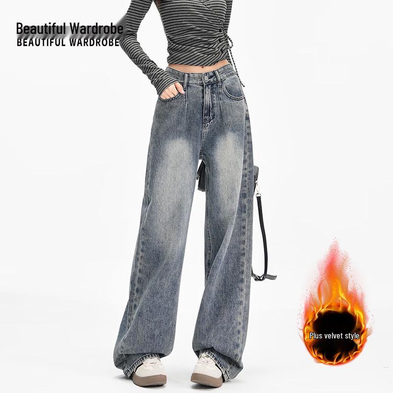

Beautiful Wardrobe Women s Fleece-Lined Straight Leg Jeans XL