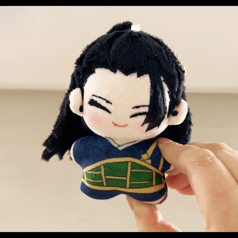 New Cute Jujutsu Kaisen Plush Set 2pcs Gojo Satoru Geto Suguru Mini Cotton Doll Keychain High School Outfit Anime Character Stuffed Toy for Fans Gift 10cm чёрный