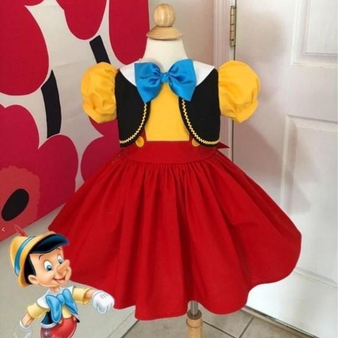 Verjaardagscadeau voor Meisjes Schattig Rollenspel Uitvoeringskostuum Feest Prinses Rood en Geel Strikje Jurk Feestkostuum 7Y(140) rood