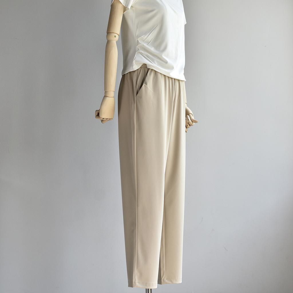 Sunscreen icy summer thin nine-point cigarette pants, casual and fashionable all-match