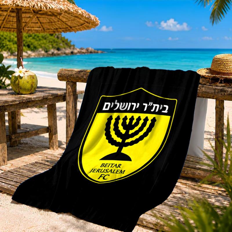 Beitar Football Club Printed Microfiber Beach Towel, Soft And Absorbent, Quick-Dry, Ideal for Summer Travel, Beach Essential, Swimming Pool