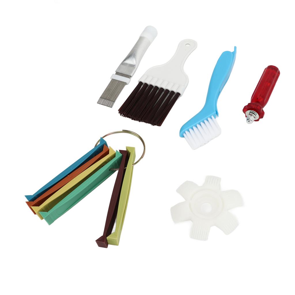 Air Conditioner Fin Cleaner Set 3 Different Fin Comb Condenser Fin Straightener and 2 Different Brush Condenser