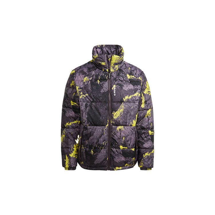 

Adidas Originals Clover Adventure Puff теплая хлопковая куртка с принтом и воротником-стойкой Мужская верхняя одежда с цветочным принтом GE1286 S