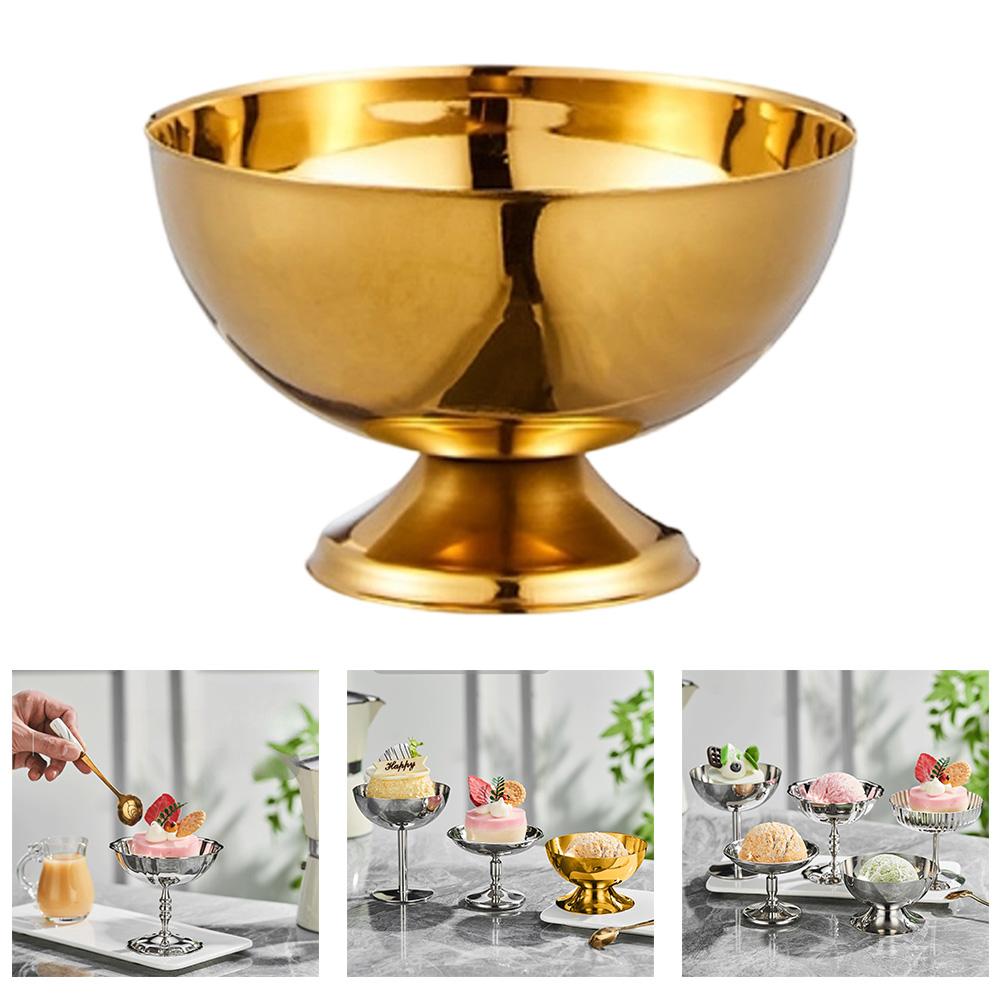304 Stainless Steel Dessert and Cocktail Glass for Ice Cream For Pudding and Smoothies Footed Serving Cup for Events