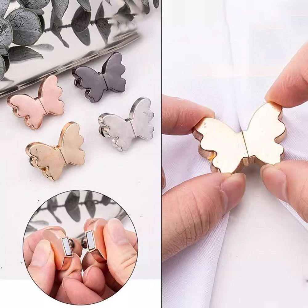2Pcs Simple Nail-Free Magnetic Curtain Button Punch-free Drapery Clips Curtain Ties for Home