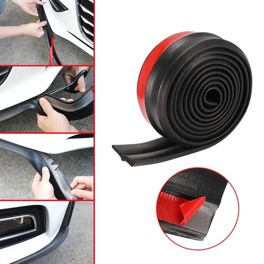 Car Front Bumper Lip Rubber Universal Bumper Anti Scratch Protector Bumper Lip Strip Car Side Skirt Car Car Front Bumper Sticker