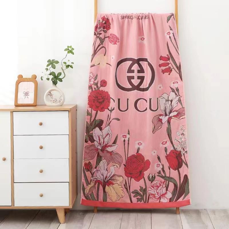 Drainage Style National Tide Pure Cotton Quick-Dry Cartoon Bath Towel for Men and Women