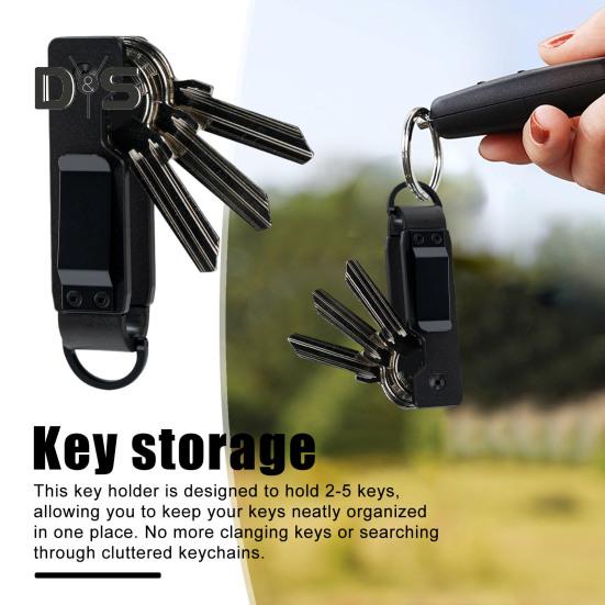 Key Storage Clip Compact Design Metal Construction Outdoor Portable Key Storage Organizer Compatible with Various Key Types