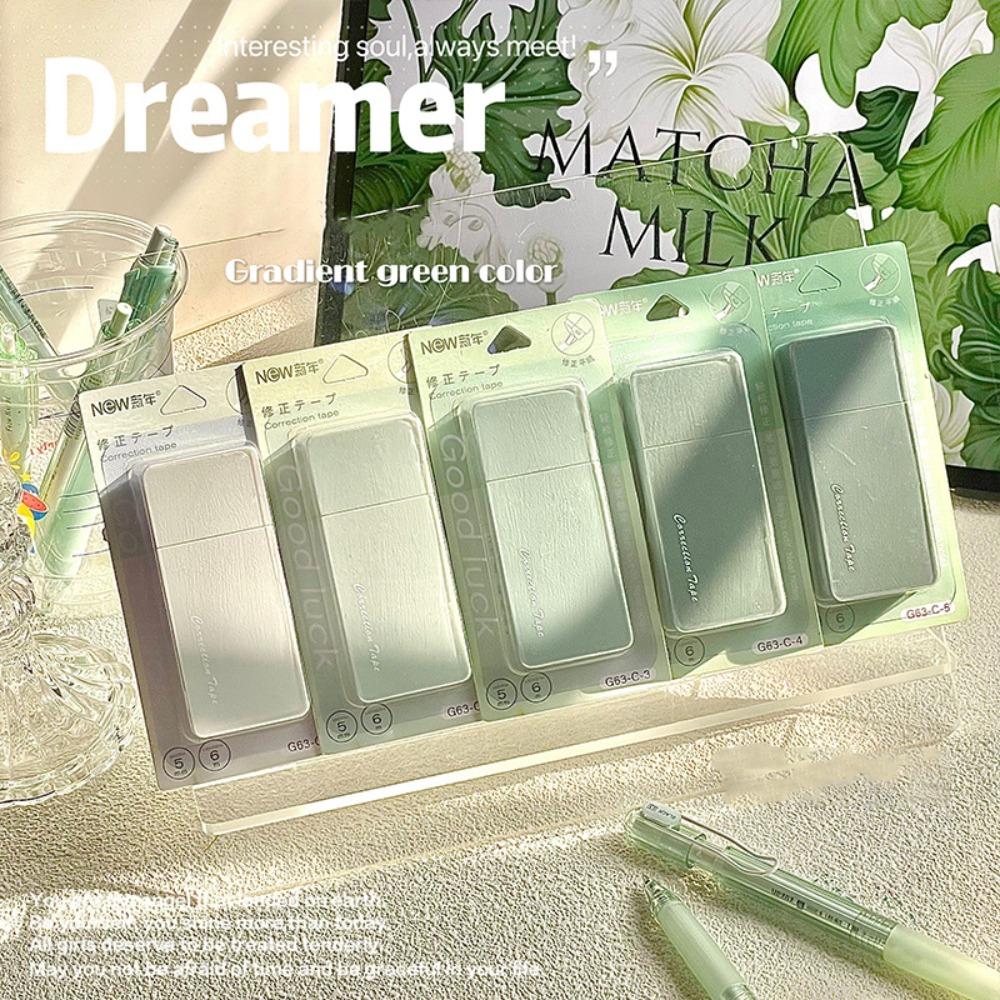 

4 шт./коробка Квадратная бесшумная корректирующая лента с покрытием Градиентный цвет Студенческая корректирующая лента Школа Офис Green