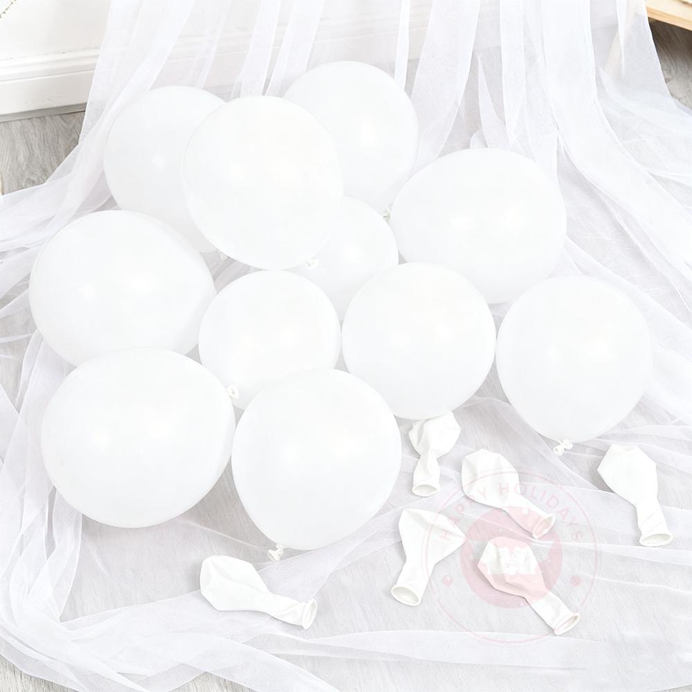 

10/50/100pcs 10inch 12inch Latex Balloon White Pink Blue Helium Ball Wedding Adult Birthday Party Decoration Baby Shower Globos 10pcs&10inch білий