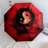 Yin-Yang Symbol  Pattern, Automatic Folding Umbrella, Portable and Foldable Design, 8 Ribs, a Christmas or Birthday Gift.