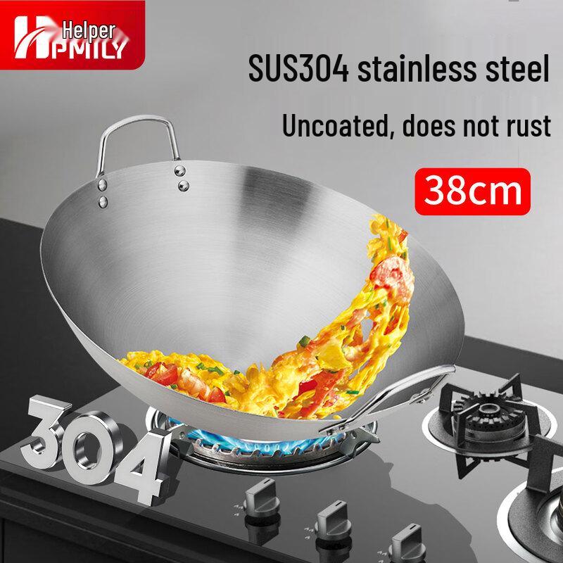 HPMILY 304 Stainless Steel Double-Handle Multi-Purpose Pot