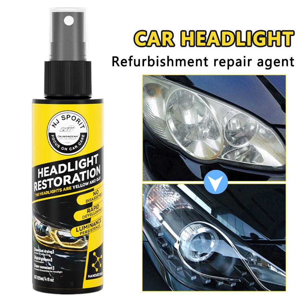 Auto Scheinwerfer Beschichtungsspray Flüssigkeit Autolicht Reiniger und Restaurator UV-Beständig Langanhaltend Scheinwerfer Beschichtungsspray Für Auto SUV
