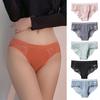 Hollow Seamless Elastic Waist Women Panties Floral Lace Stitching Mid-Rise Sexy Briefs