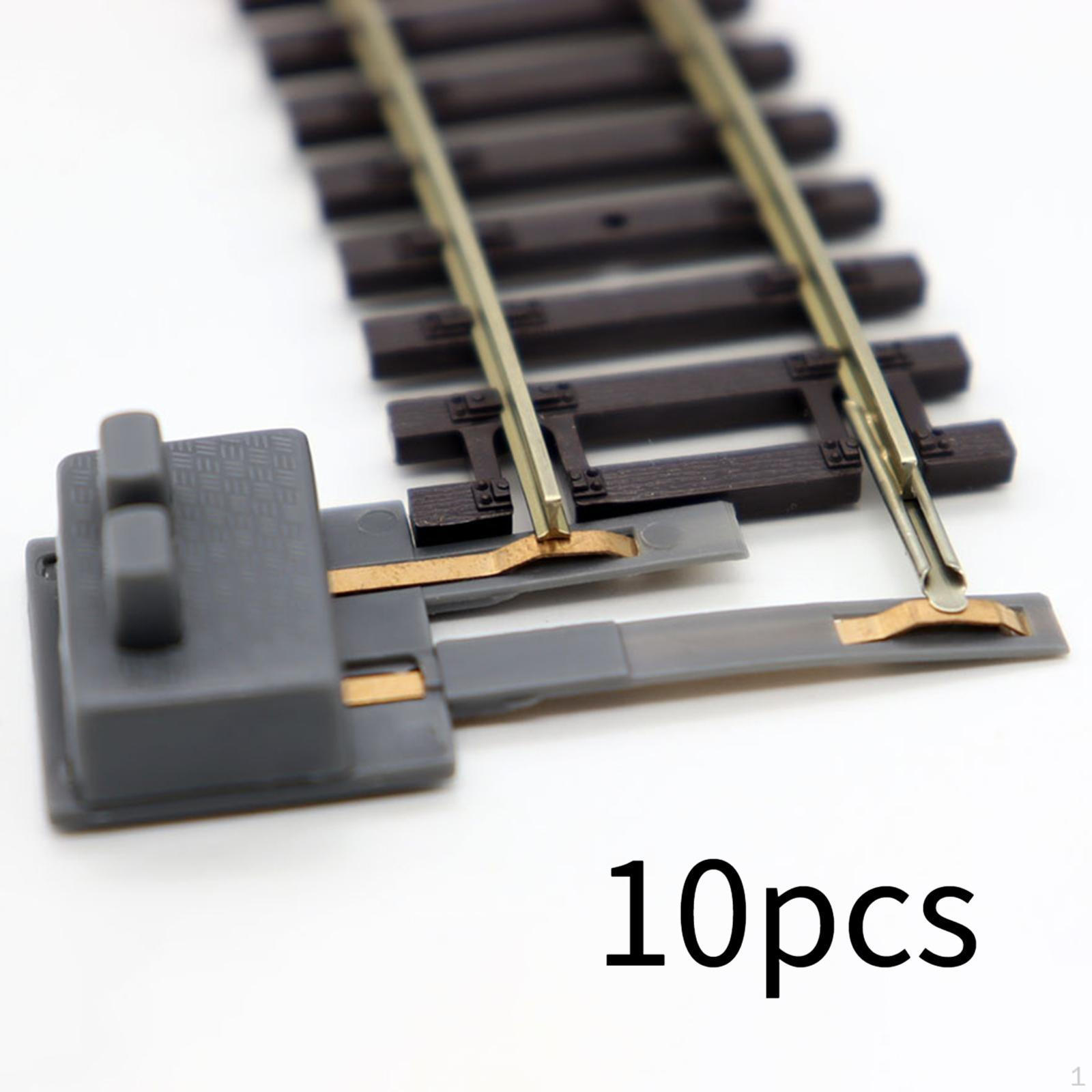 

10 штук HO масштаб Цифрові силові з єднувальні кліпси Коробка,1:Масштаб 87, Залізничні аксесуари, Запасні частини сірий колір