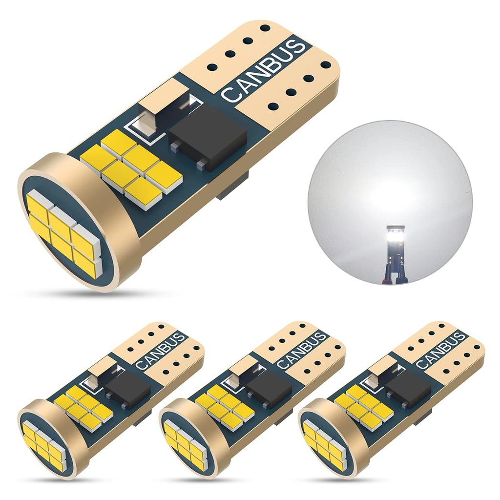 T10 LED, White, Explosive Light, Built-in Canceller, Position Lamp, Number Light, Room Lamp, Heavy