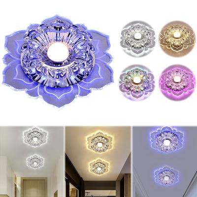 Crystal LED Ceiling Light Modern Ceiling Light Flower Shape LED Recessed Light Decorative Accent Lamp for Gallery Exhibition