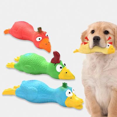 Latex Pet Dog Chew Toys Chicken Shape Squeak Toys Simulation Screaming Chicken Pet Supplies
