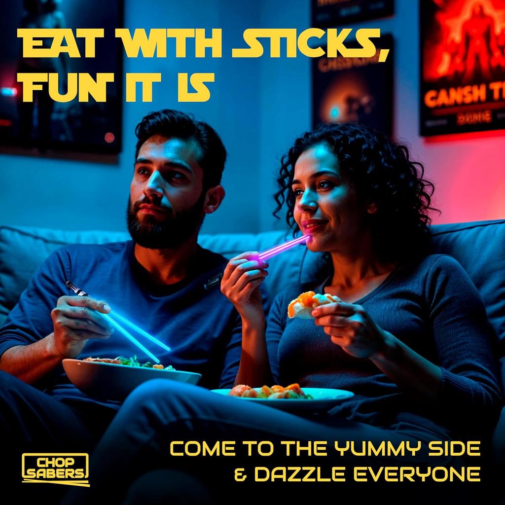 Lightsaber Chopsticks Light Up, Starwars Chopsticks Light Up, Mini Lightsaber, Fun Chop, Cool Chopstick, Light Saber Chopstick, Led Chopstix, 2